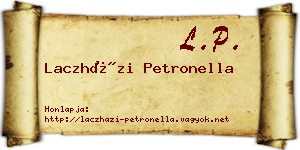 Laczházi Petronella névjegykártya
